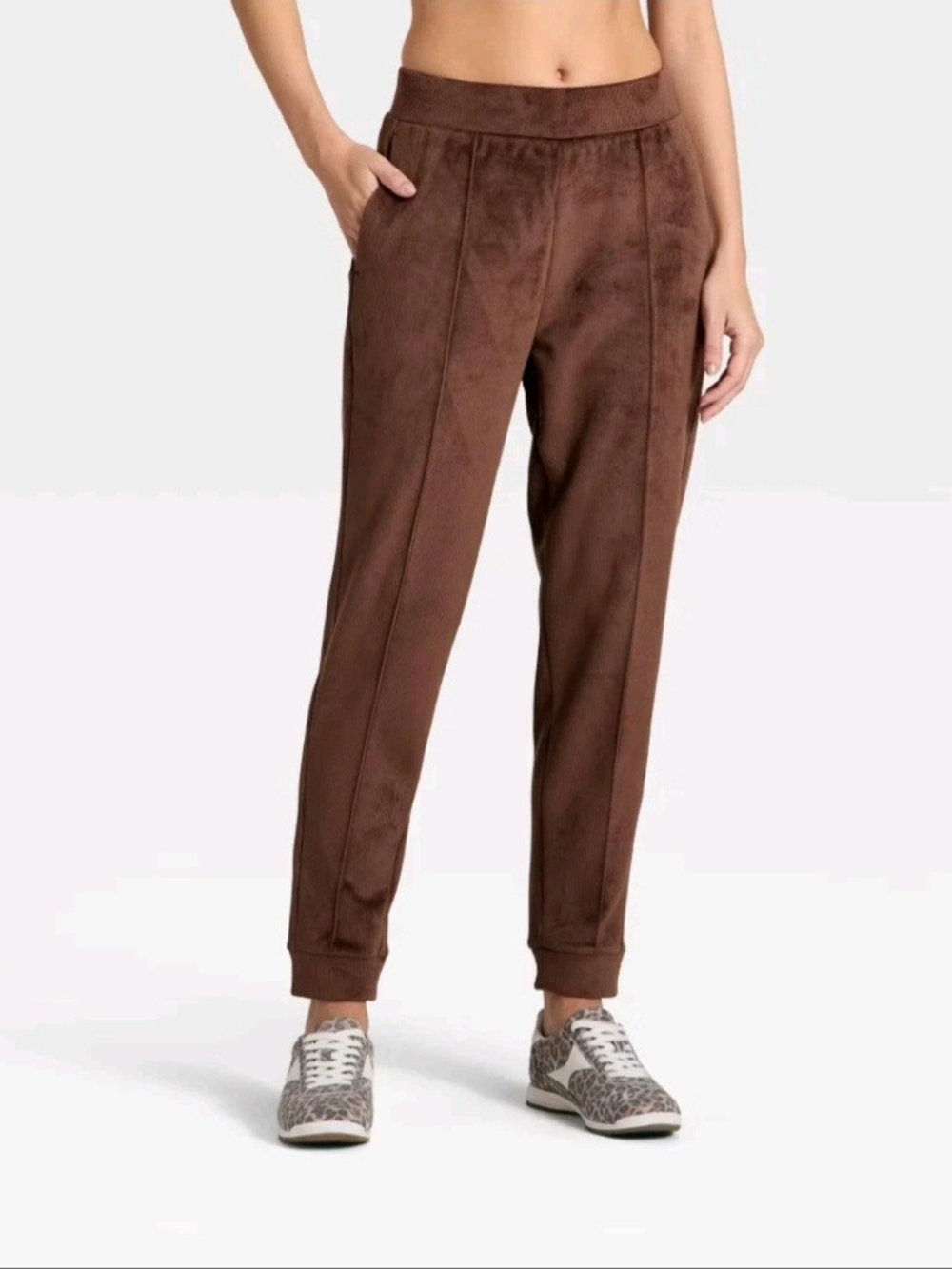 all in motion Brown Ribbed Jogger Pants